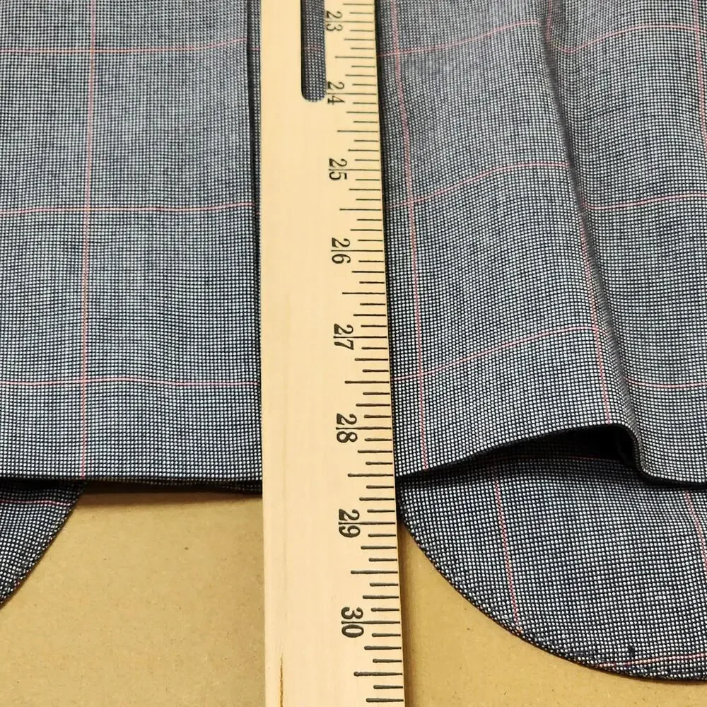 The Man's Shop Suit Mens 46 36x28 Gray Tweed Plaid 2 Piece Short Classic Fit